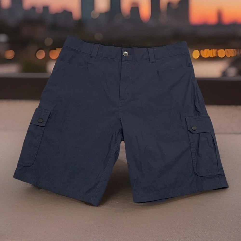 Orvis Tech Cargo Shorts Mens 38 Voyager Blue Nylon Stretch Outdoor Hiking Fish